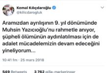 Kılıçdaroğlu, Faşist Katili Rahmetle Andı