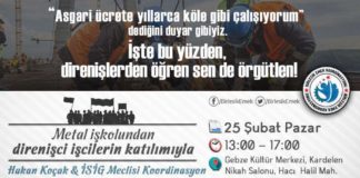 BEK’ten Gebze’de “Direnişlerden Öğren, Sen De Örgütlen!” Forumu