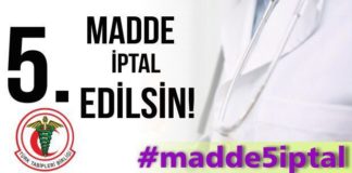 Hekimlerden Tepki: 5. Madde İptal Edilsin!