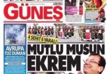 Saray Medyasından Sürmanşet: “Mutlu musun Ekrem?”