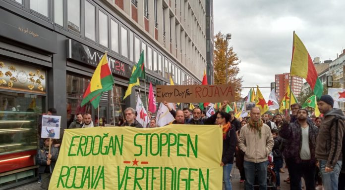 Münster’de Rojava İle Dayanışma Yürüyüşü Gerçekleşti