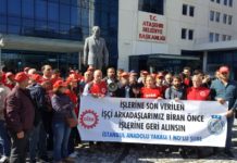 Ataşehir Belediyesi’nde İşten Çıkartmalara Karşı Oturma Eylemi