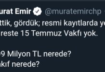 CHP Milletvekili Sordu: “15 Temmuz Vakfı ve vakfa aktarılan 309 milyon nerde?”