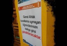 Bu da Oldu, Kafeye “Genel Ahlak Kurallarına Uymayan Giremez” Afişi Asıldı
