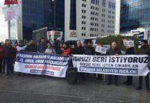 Ataşehir Belediyesi İşçileri direnişlerinin 58’nci gününde basın açıklaması gerçekleştirdi