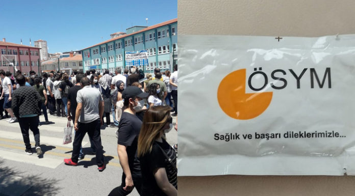YKS’nin ilk oturumu sona erdi: Sosyal mesafeye dikkat edilmedi, öğrencilerin ateşi ölçülmedi, ‘önlem’ olarak ıslak mendil verildi!