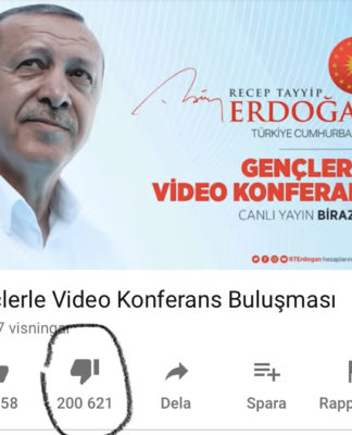 Erdoğan’ın videosu Dislike rekoruna doğru koşuyor!