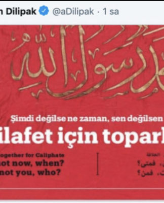 Gerici Abdurrahman Dilipak, “Hilafet için toplanın” paylaşımında bulundu