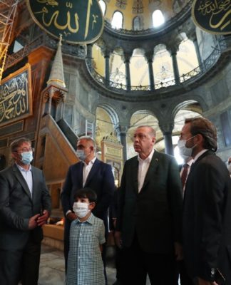 Erdoğan ve Bahçeli Ayasofya için birlikte incelemede bulundu