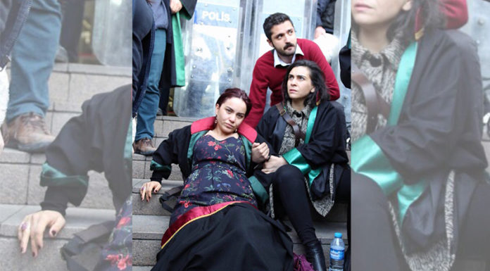 Avukatın belini kıran polis mahkemeye katılmazken, bir başka polis duruşmayı izlemek için görevlendirildi!