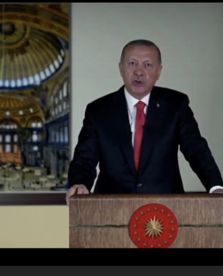 Erdoğan Ayasofya ile ilgili açıklama yapıyor: “24 Temmuz 2020 Cuma günü, Cuma namazıyla Ayasofya’yı ibadete açmayı planlıyoruz.”