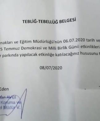 AKP’nin kayyumundan 15 Temmuz etkinliği: Katılım zorunlu, yoklama alınacak!