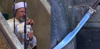 Atatürk’e lanet okuyan Erbaş, neden kılıç kullandığını açıkladı: Fethe dair bir mesaj