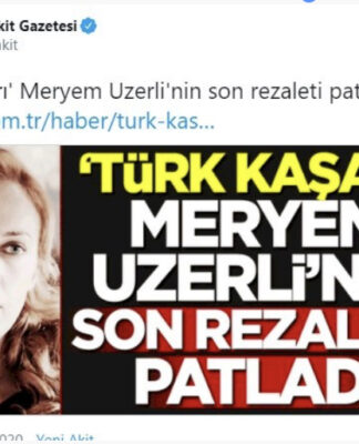 Çocuk istismarcısı şeyh hakkında tek kelime demeyen kadın düşmanı Yeni Akit, Meryem Uzerli’ye hakaret etti!