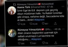 Deprem sonrası gericilerden iğrenç paylaşımlar