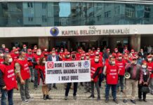 Kadıköy Belediyesi’nin ardından Kartal Belediyesi’nde de grev ilanı asıldı!