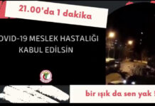 TTB’den sağlık emekçileri için eylem: “Tükendik, ışık yak!”