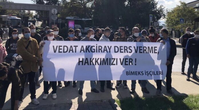 Haklarını arayan BİMEKS emekçileri, polis tarafından gözaltına alındı
