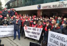 Kartal Belediyesi işçileri hakları için eylemdeydi