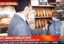 Fırıncıya, ‘İşler nasıl gidiyor?’ diye soran CNN Türk muhabiri, cevabı duyunca hızla mikrofonu geri çekti