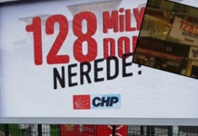 AKP “128 milyar dolar nerede?” afişini savcılık kararıyla CHP binasından indirdi!