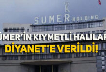 Sümer Holding’in 2.2 milyon TL’lik malı, Diyanet’e hibe edildi!