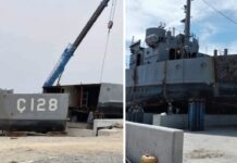 Kıbrıs Harekatı’nda kullanılan Ç-128 isimli geminin üzerindeki 128 rakamı, AKP’ye gönderme yapıyor diye kazınarak silindi!