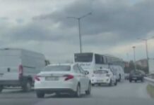 Futbolcu eşi, trafikte çakarlı sirenli araçla İstanbul turu attı!