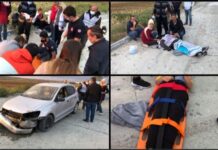 Grev alanına giden Bel Kalper işçileri trafik kazası geçirdi