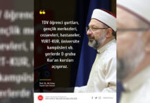 Ali Erbaş: “Üniversite kampüslerinde kuran kursu açıyoruz”