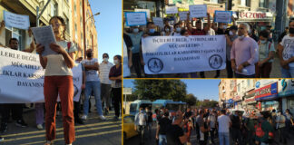 İşçiler 5 günlük oturma eylemlerini düzenledikleri basın açıklaması ile sonlandırdı