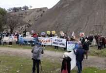 Ayvalık Karaayıt Köyü’nde yaşanan çevre felaketi, bölge halkı tarafından protesto edildi
