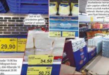 Ucuzluk marketlerindeki süt ürünlerinin fiyatları bir gecede neredeyse ikiye katladı