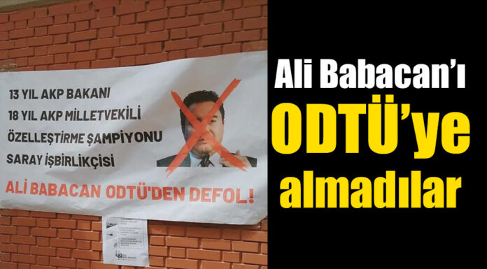 ODTÜ’lü öğrencilerin protestosu sonucunda Ali Babacan’ın etkinliği iptal edildi