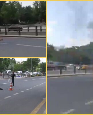 Zamlara isyan eden geri dönüşüm işçisi Meclis önünde arabasını yaktı