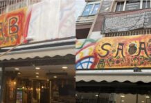Ankara’daki Somali’lere ait kafenin tabelası polis tarafından zorla indirildi ve beyaza boyandı