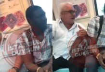 İstanbul metrosunda bir kişi, siyahi bir aileye küfürler etti