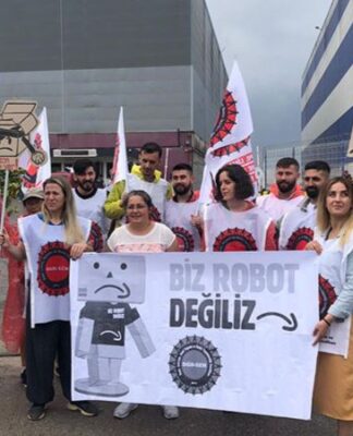 Amazon’un Kocaeli Dilovası deposunda çalışan işçiler direnişte