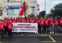Suudi sermayeli elektrik iletim ve dağıtım fabrikası Elimsan işçileri eylem yaptı
