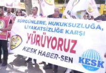Haber-Sen üyesi PTT çalışanları sürgünlere karşı Ankara’ya yürüyor