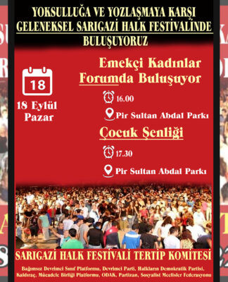 Sarıgazi’de yapılacak Emekçi Kadınlar Forumu ve Çocuk Şenliği’ne çağrı