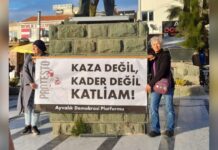 Ayvalık’ta yaşamını kaybeden 41 maden emekçisi için eylem yapıldı