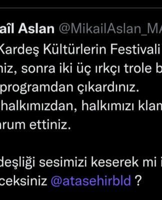 CHP’li Ataşehir Belediyesi Mikail Aslan konserini iptal etti