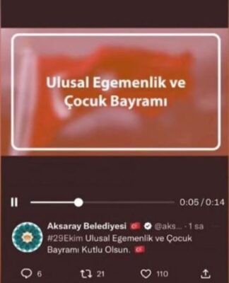 AKP’li belediye 29 Ekim ile 23 Nisan’ı karıştırdı