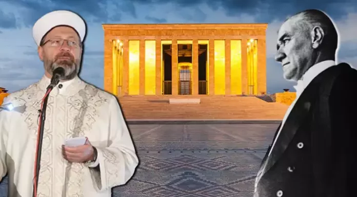 Diyanet Başkanı Ali Erbaş, anma törenlerine katılmadı, hutbede 10 Kasım’a değinmedi, yayınladığı mesajda “Atatürk” ismini geçirmedi