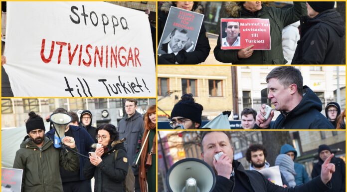 Mahmut Tat’ın İsveç’ten Türkiye’ye iade edilmesi Göteborg’da protesto edildi