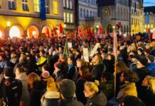 Münster’de binlerce kişi anti-faşist eylemde bir araya geldi