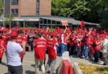 İTÜ işçileri, üniversite içinde eylem yaptı