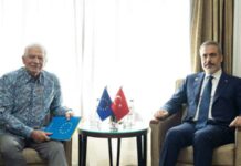 Dışişleri Bakanı Hakan Fidan, AB Yüksek Temsilcisi Josep Borrell ile bir araya geldi