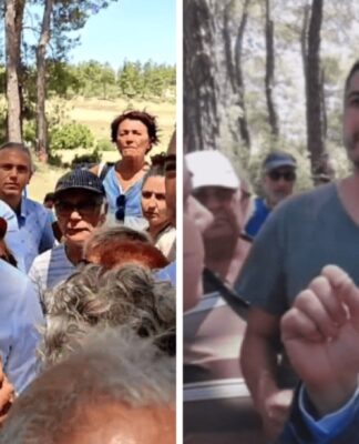 Akbelen’e giden CHP’liler ile eylemciler arasında gergin anlar yaşandı